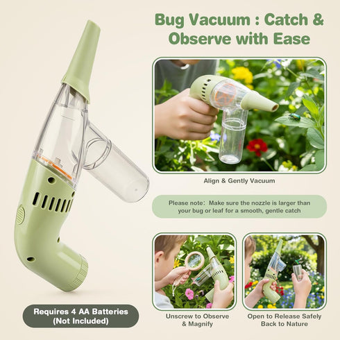 11PCS 4-8 Dreamon Kids Bug Catching Kit, Outdoor Toys for Kids Ages | STEM Educational Toys Kids Explorer Kit