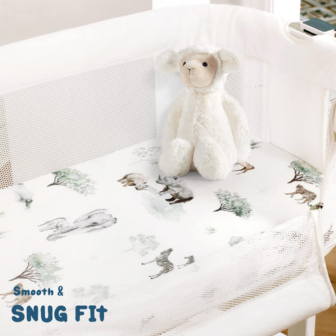 3 Pack, Ultra Soft Fitted Bassinet Sheets Universal Fitted for.Baby Cradle Moses Basket Oval Rectangle Mattress Safe