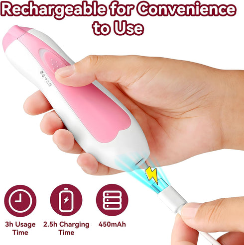 Trimmer 6 1 Set Baby Nail Electric, in Rechargeable Baby Nail Clippers Manicure Grooming Kit for Toddler Infant