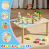 6 1 1st WINGYZ Activity Table, in Wooden Montessori Activity Center with Bead Maze Shape Sorter Fishing Game, Kids