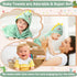 Sublaga 5 Set, 32x32 3 Set Pcs Baby Towel in Hooded Bath Towel, Pcs Baby Washcloths and Cotton Baby Bibs for Newborns