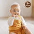 2 Pack 0-6 6-12 Socub Baby Teething Toys for Babies Months, Silicone Teething Mitten and Wooden Ring Toy for Babies