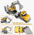 DOWELLIN 22" Transports Trucks Kids Toys, Large Semi Truck Toy Carrier and Excavator Truck with Sound&Light,Friction