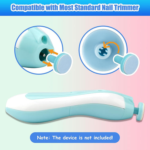 12 Trimmer Trimmer 12 Pieces Baby Nail File Pads Nail Replacement Pads Electric Baby Nail Grinding Heads for Standard