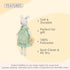MON AMI Buttercup The Doe Doll – 17”, Linen Plush Doll with Floppy Ears for Toy or Room Decor