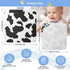 WELLDAY 30x30 Inch Cow Patter Black White Print Baby Towel Ultra Soft Hooded Towels for Babies - Ultra Absorbent Cotton
