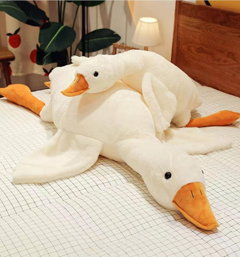 Goose Stuffed Animal Plush Pillow, Big Duck Plushies Doll, Cute Toy Goose Plush Xmas Gifts 20'' (White Goose)