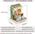 CUTEROOM Miniature House Kit, Tiny Wooden Dollhouse Kit with Dust Cover, DIY Birthday Gift (Dessert Time)