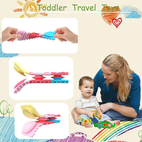 RVRHLMI 7Pc Easter Gifts for Kids Fidget Popper Toys for Kids Sensory Strips Sensory Push and Popping Bubbles