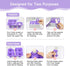 MORLIKE Baby Popsicle Molds Set, BPA Free Silicone Ice Pop Molds for Homemade Breastmilk Popsicles (Purple)
