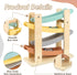 1 2 4 4 1-3 Joyreal Montessori Toddler Toys for Year Old - Level All-Wooden Car Ramp Racer Toys with Mini Cars