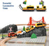 Giant Bean 72PCS Wooden Train Tracks & Trains, Gift Packed Railway Kits for Kids, Toddler Boys and Girls 3 Years+