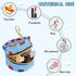 PYBUG Independence Day Dessert Round Pacifier Storage Case, Polyester & TPU Lined with Hook Buckle, Pacifier Container