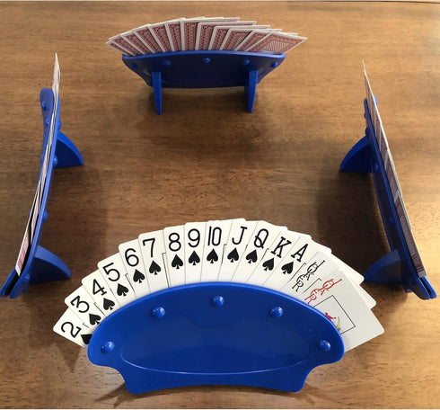 Yuanhe Card Holders for Playing Cards - 4 Pack for Adults, Kids, Seniors - Great for Poker Parties