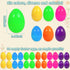 2.3" 24Pcs UOUYOO Empty Easter Eggs Colorful Bright Plastic Easter Eggs for Easter Egg Hunt, Suprise Egg, Easter Hunt