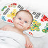 decor gift 4 Pack 22x11in Cotton Burp Cloth Breathable Happy Birthday Cute Butterfly spit up Cloth for Newborns