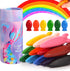 DreamyCandy DreamCandy Rocket and Fish-Shaped Crayons,18PCS Non Toxic Washable Toddler Crayons for Kids