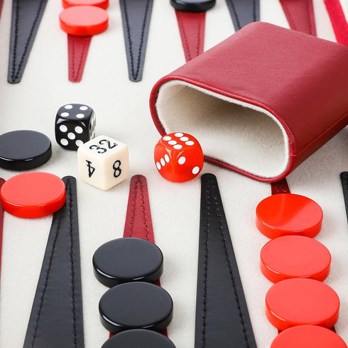 Backgammon Set - American Flag Design Classic Board Game for Family Game Night or Friends Party