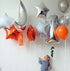 KALOR 18 Inch Orange Star Mylar Balloons, 10 Pcs Star Shape Foil Balloons for Wedding, Baby Shower, Birthday