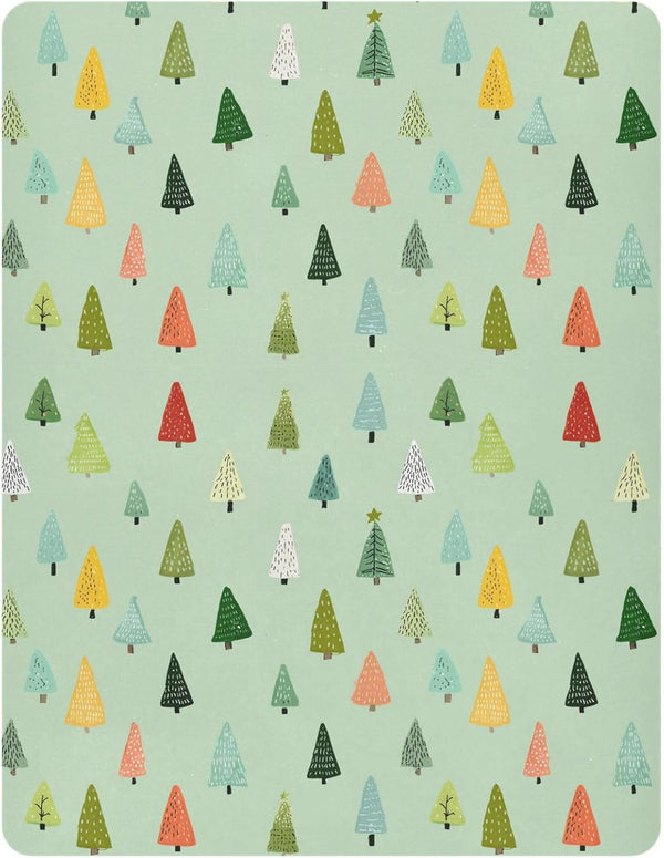 Pfrewn Christmas Crib Sheets for Boys Girls Woodland Forest Cute Trees Fitted