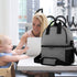 Teamoy Breast Pump Bag Tote with Cooler Compartment for Breast Pump, Cooler Bag, Breast Milk Bottles and More, Double