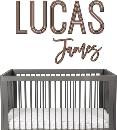 First and Middle Name Signs for Nursery Wooden Name Signs for Kids