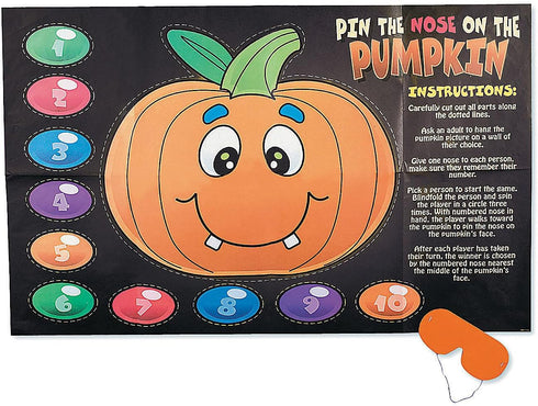 Halloween Game Pin The Nose On The Pumpkin Fun Express (up to 10 Players)