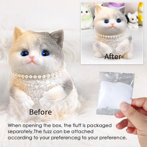 Big Hand Painted Cat Squishy ToysLarge Cute Ultra Soft Kitty Squeeze Fidget Toys for Stress Relief ,Kawaii Squishies