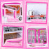 Mastom Playset 56PCS 3 4 5 6 Kitchen for Girls, Play Kitchen Toys for Dolls with Realistic Lights & Sounds, Kids
