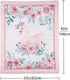 Whimsical Pink Swan Baby Quilt with Watercolor Roses and Satin Trim