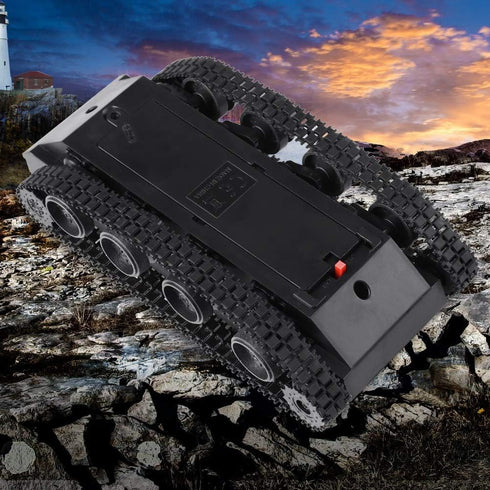 LiebeWH Shock Absorbed Robot Chassis, Plastic Smart Car DIY Kit, 3V to 7V for Video Recording Vehicle