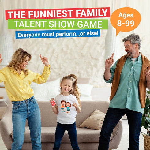 Talent Jam - Hilarious Talent Show & Charades Game - Fun Family Games for Kids and Adults - Game Night for Teens