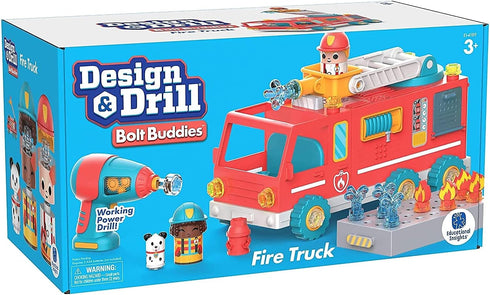 Set Set, 3+ Educational Insights Design & Drill Bolt Buddies Fire Truck - Construction Toys & Toddler Tools, Kids Tool
