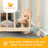 Baby Gate Wall Protectors - Clear Self-Adhesive Bumpers for Safety Gates, Removable & Washable Padding