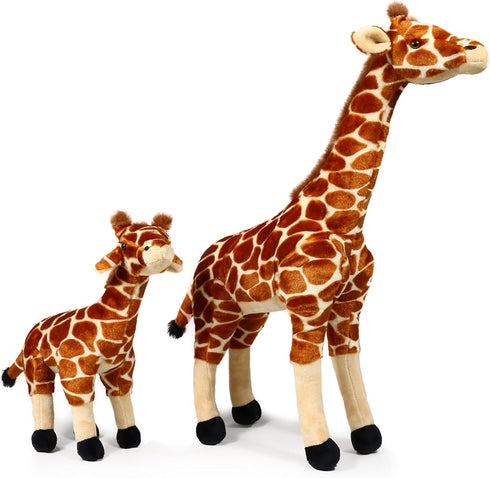 Set Ice King Bear Mom and Baby Stuffed Animals Zoo Wild Animals (Giraffe)