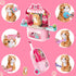 MAGIC4U 29PCS Set, 3-12 Pet Cat Care Carrier Suitcase Toy, Vet Clinic and Doctor Kit for Kids, Pet Kitty Grooming