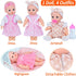 Besurejoy 12'' Playset 4 Bottle,Backpack Set Baby Doll with Outfits,Clothes Hanger,Swaddle