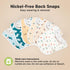 8-Pack 0-24 (Mesozoic) Organic Baby Bibs for Boys, Girls - Soft Cotton Drooling and Teething Bibs for Baby Girl & Boy