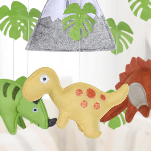 CLYMENE Dinosaur Baby Mobile for Crib | Baby Nursery Dinosaur Mobile | Gender Neutral Baby Stuff for Dinosaur Theme