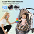 UQBEUQ 4 Stroller Rain Cover, Universal Rain Cover for Stroller with Waterproof Zipper, Clear Travel Weather Shield