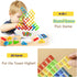 64 Pcs Tetra Tower Stacking Game, Fun Balance Building Blocks Board Games for Kids Adults Family Party Gifts