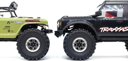 HOBBYSOUL 2pcs 1.0 Tires, 61 * 22.4mm Soft Sticky Mud Crawler Tires for RC 1/18 TRX4M 1/24 SCX24 AX24 FCX24 Enduro24