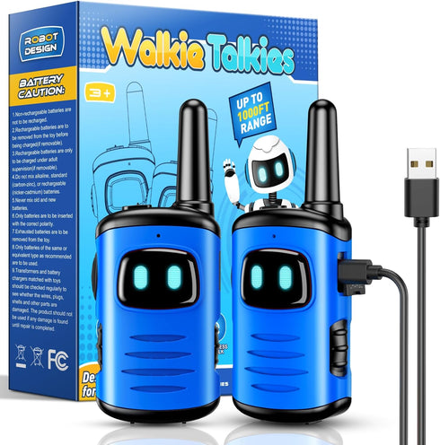 comedyfun Rechargeable Walkies Talkies for Kids Toys: 2 Pack Walkie Talkies for Kids
