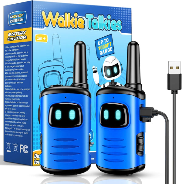 comedyfun Rechargeable Walkies Talkies for Kids Toys: 2 Pack Walkie Talkies for Kids