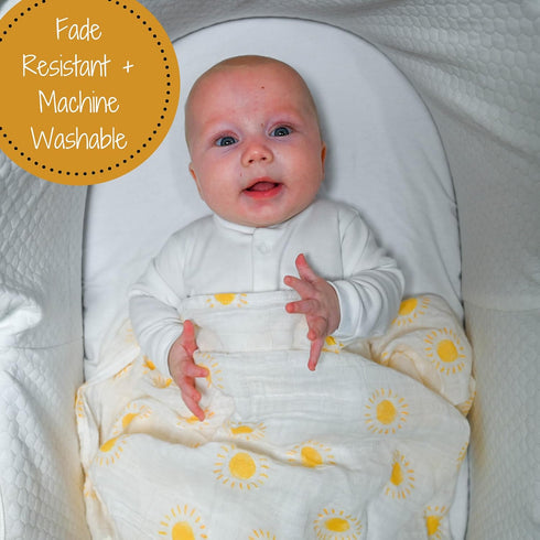 100% 47 47 Inches LollyBanks Baby Blanket for Boys and Girls, Cotton Muslin Swaddle Blankets for Newborns, x Soft