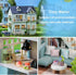 Montidey LED,1:24 DIY Miniature Wooden Dollhouse Furniture Kit,Mini Handmade Doll House with Scale Creative Woodcrafts