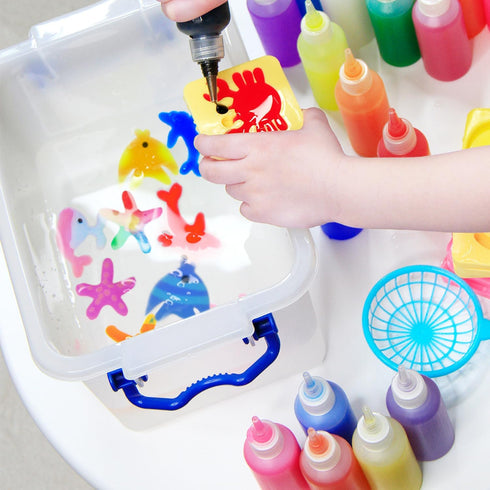 20 100ml Famliy Set 15 MINISENTIALS Magic Water Elf Toy Kit - Colors Aqua Art Gel Jumbo Size - Sea Creature Molds Magic