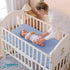 28 52 Muslin Crib Sheets for Baby Boys Girls, Neutral Fitted Crib Mattress Sheet for Standard Crib and Toddler