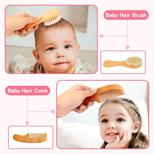 Set Boys(13 Baby Grooming Kit, Infant Safety Care with Hair Brush Comb Nail Clipper Nasal Aspirator,Baby Essentials Kit
