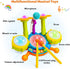 Kids Drum Set for Toddlers 1-3, Musical Baby Toys for 1 Year Old Boy, Learning Toys with Microphone and Light